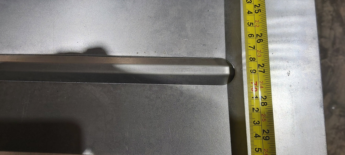 Ribbed floor in 1mm mild steel - Large