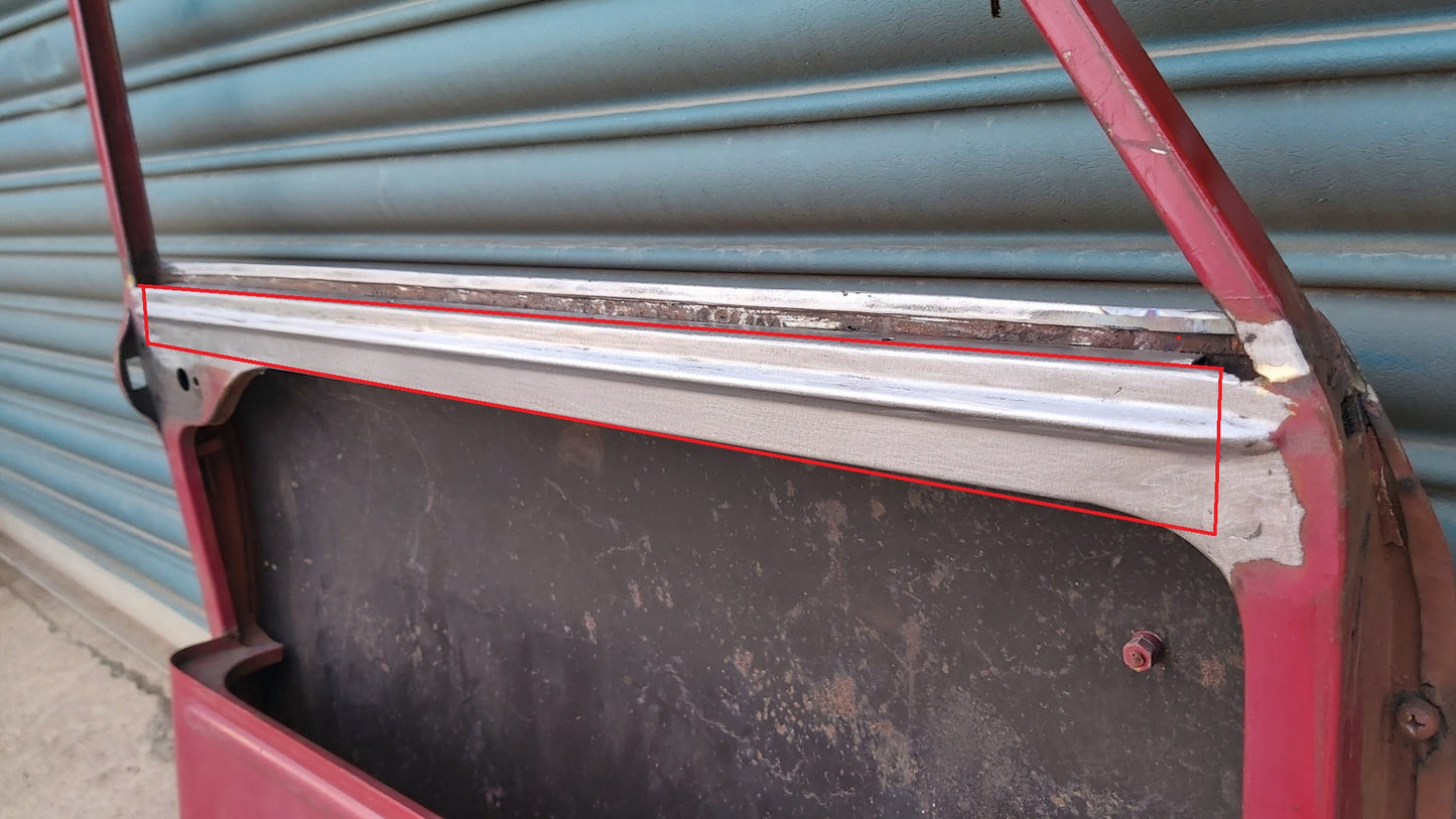 classic mini rib door top repair panel