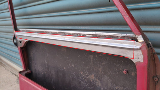 classic mini rib door top repair panel